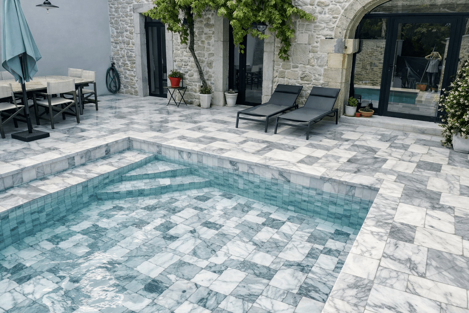 Terrasse avec Piscine